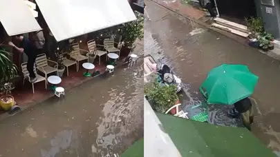 İzmit'te sağanak hayatı olumsuz etkiledi