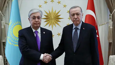 CumhurbaşkanıErdoğan, Kazakistan Cumhurbaşkanı Tokayev ile ortak basın toplantısı düzenledi
