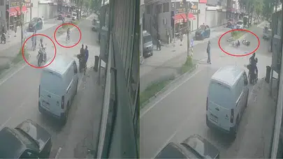 Bursa'da bisikletlinin kararsız manevrası kazaya neden oldu