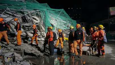 Filipinler'de inşaat halindeki bina çöktü