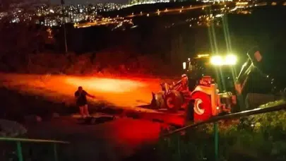 İzmit'te altyapı çalışmasında doğal gaz hattı zarar gördü : Operatör bayıldı