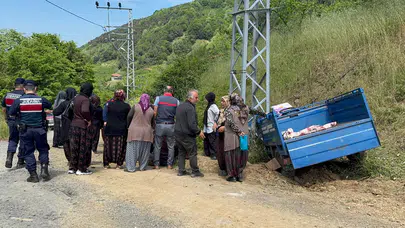 Zonguldak Alaplı'da patpat kazası : Tarım aracı devrildi, 5 yaralı