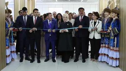 Emine Erdoğan, Kazakistan'da Sıfır Atık Eğitim Laboratuvarı açılışına katıldı