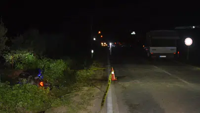 Ödemiş’te kamyonete çarpan motosiklet sürücüsü öldü