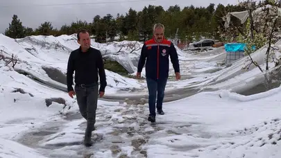 Toroslar'da kar yağışının ardından saha çalışmaları hız kazandı