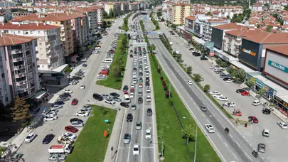 Çorum'da bayram dönüşü trafiği