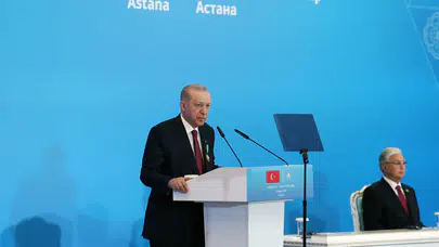 Cumhurbaşkanı Erdoğan, Türkiye-Kazakistan İş Forumu kapanış toplantısında konuştu