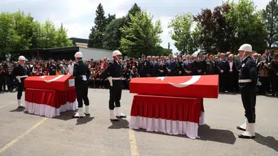 Şehit polis Erkan Tütüncüler ve Emrah Koç son yolculuğuna uğurlandı