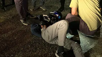 Adıyaman’da çukura giren motosiklet devrildi : 1 yaralı