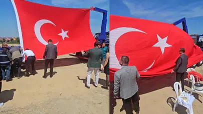 Tekirdağ temel atma töreninde bayrak hassasiyeti