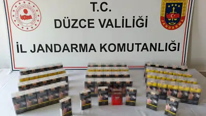 Düzce'de kaçakçılık operasyonları : Çok sayıda elektronik sigara ve tütün ele geçirildi