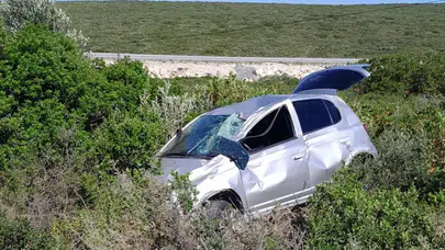 Aydın'da otomobil şarampole devrildi : 2 ölü