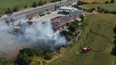 Kastamonu'da dinlenme tesisinde yangın çıktı