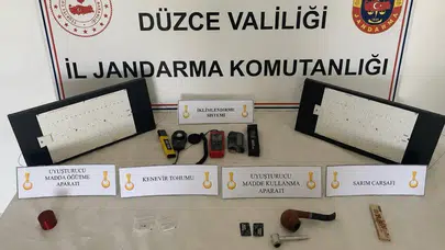 Düzce'de jandarmadan uyuşturucu operasyonu : 2 şüpheli yakalandı