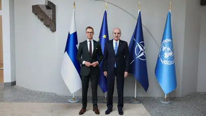 TBMM Başkanı Kurtulmuş ile Cumhurbaşkanı Stubb bir araya geldi