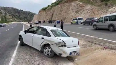 Adıyaman'da otomobiller çarpıştı, 2 kişi yaralandı