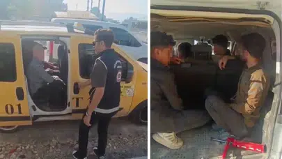 Hatay'da durdurulan takside 7 kaçak göçmen yakalandı
