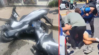 Antalya'da minibüs ile motosiklet çarpıştı : 1'i ağır 2 yaralı