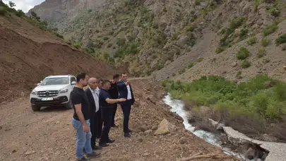 Hakkari'de yol çalışmaları : Cilo ve Sat Dağları Milli Parkı yolunda asfalt hazırlığı
