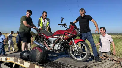 Edirne’de motosiklet su kanalına devrildi ! Sürücü 10 saat sonra ölü bulundu