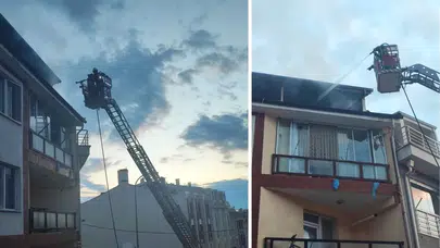 Eskişehir’de 3 katlı binanın terasında yangın : Ev kullanılamaz hale geldi