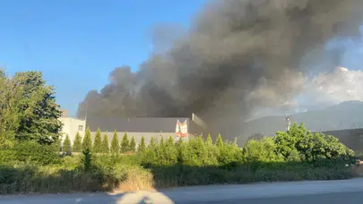Kocaeli Kartepe'de fabrika yangını : Çok sayıda ekip sevk edildi
