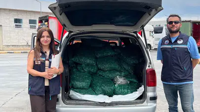 Kapıkule'de kaçakçılık : 840 kilogram kum midyesi ele geçirildi
