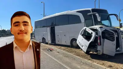 Isparta'da tur otobüsü ile otomobil kafa kafaya çarpıştı : 1 kişi öldü