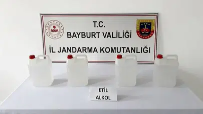 Bayburt’ta kaçakçılık operasyonu : 20 litre etil alkol ele geçirildi