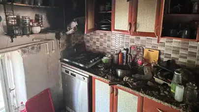 Edirne'de elektrikli ocak yangına neden oldu