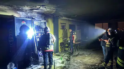 Hatay Kırıkhan'da iş yerinde yangın çıktı