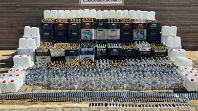 Alanya'da operasyon : 1750 litre kaçak ve etil alkol ele geçirildi