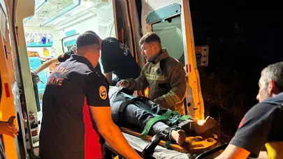 Hatay Antakya'da motosiklet dereye uçtu : 1 yaralı