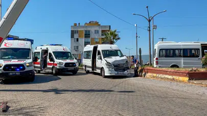 Aydın Köşk'te okul servisleri ile otomobil çarpıştı : 6 öğrenci yaralandı