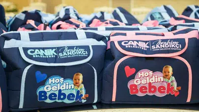 Canik Belediyesi’nden bebek destek paketi yardımı