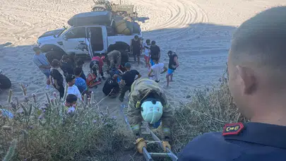 Çatalca'da paraşütün kayalıklara çarpması sonucu 2 kişi yaralandı