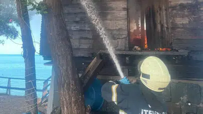 Ordu'da bir kafenin eklentisinde yangın çıktı