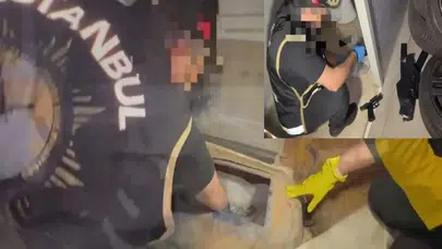 Tuzla’da toprağa gömülü kompresör tankın içinde silah çıktı