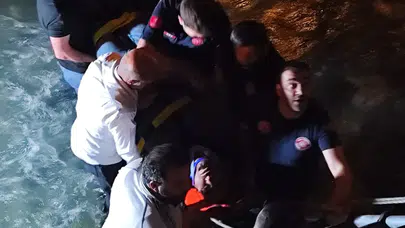 Van'da direksiyon hakimiyeti kaybolan kamyonet dereye düştü : 1 yaralı