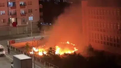 Diyarbakır'da havai fişek okulun bahçesine isabet etti