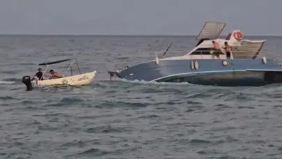 Antalya'da denizde mahsur kalan 5 kişi, balıkçı teknesi tarafından kurtarıldı