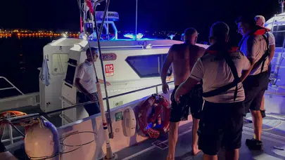 Aydın Didim açıklarında tekne alabora oldu : 2 kişi kurtarıldı