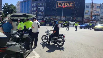 Edirne'de 2 gün üst üste kasksız yakalanan motosiklet sürücüsüne ceza