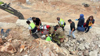 Hatay'da iş kazası : Kayalıklardan düşen işçi yaralandı