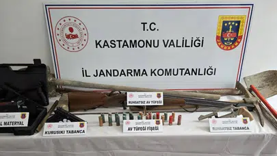 Kastamonu'da kaçak kazı operasyonu : 13 gözaltı