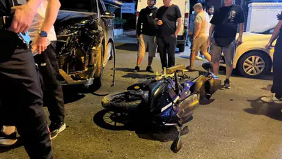 Muğla'da ters yönden çıkan otomobil ile motosiklet çarpıştı : 1 yaralı
