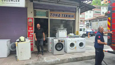 Zonguldak'ta iş yerinde yangın çıktı