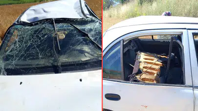 Balıkesir'de kontrolden çıkan otomobil, yol kenarına savruldu : 5 yaralı