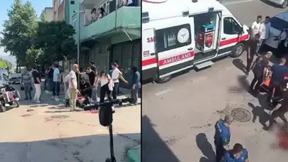 Bursa'da park yeri kavgası kanlı bitti : Bıçaklanan baba ve oğul hastaneye kaldırıldı
