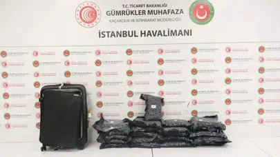 İstanbul Havalimanı’nda valizden 22 kilo çıktı